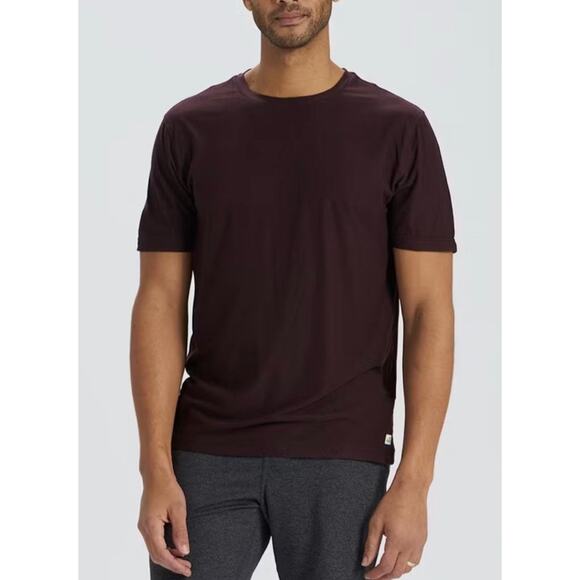 Vuori Strato Tech Tee Shirt Crewneck Short Sleeve In Oxblood Red Size XL - Picture 1 of 11